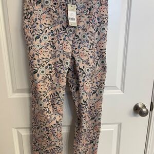 Boden Paisley khaki style cropped pants